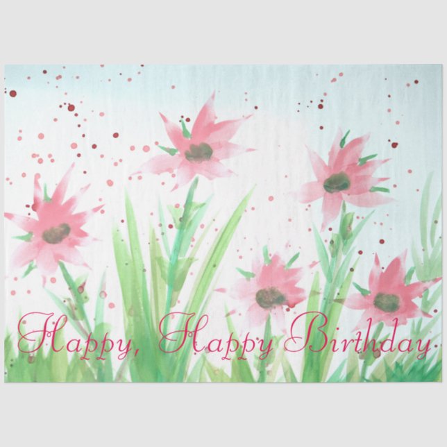 Happy Birthday Tissue Paper (Front)
