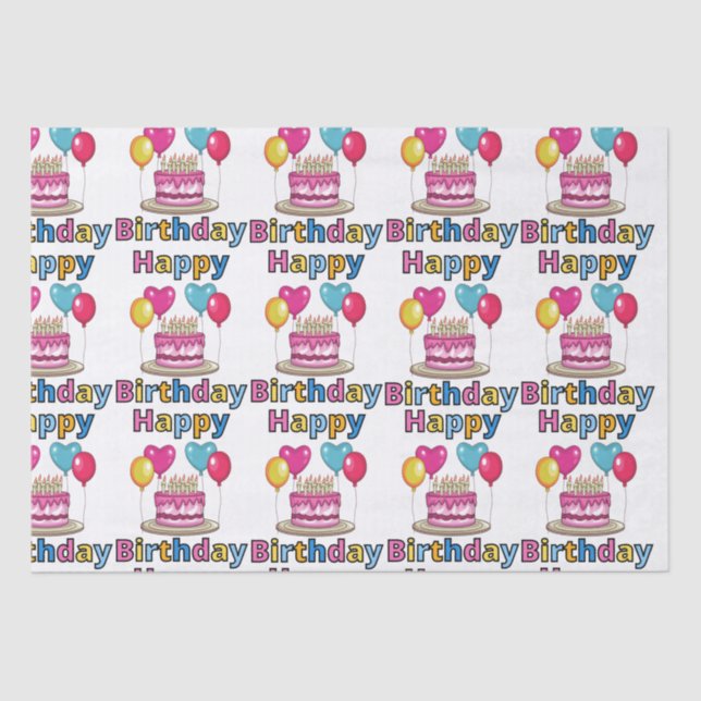 Happy Birthday Tissue Paper (Front)