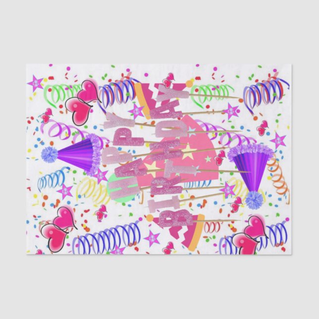 Happy Birthday Tissue Paper (Front)