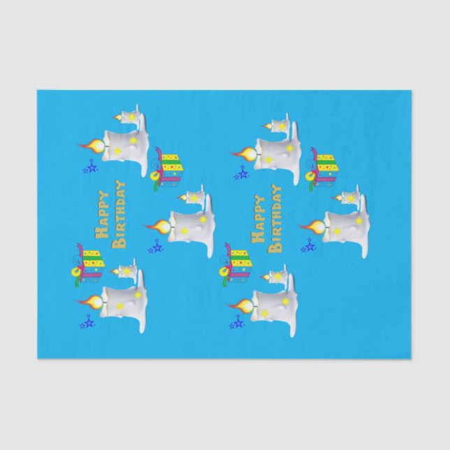 Happy Birthday Tissue Paper Candles (Front)