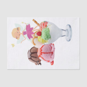 Happy Birthday Tissue Paper Fairy Ice Cream