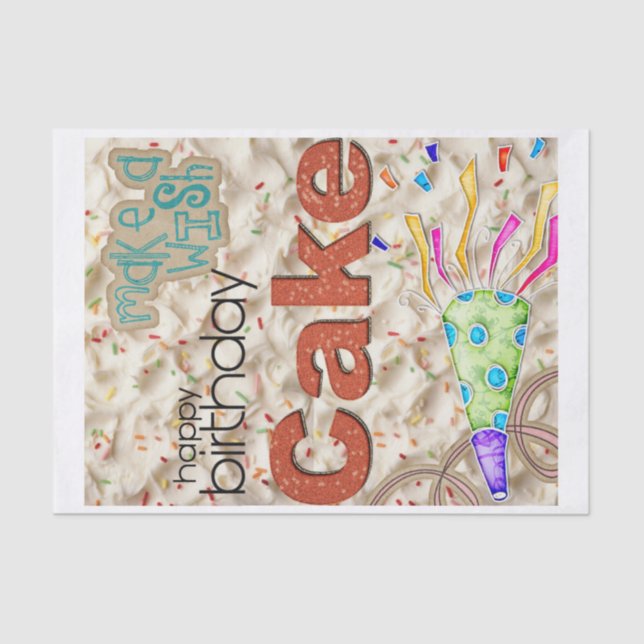 Happy Birthday Tissue Paper Friends FamilySurprise (Front)