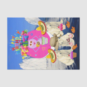 Happy Birthday Tissue Paper Polar Bear