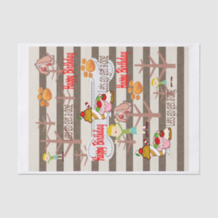 Happy Birthday Tissue Paper Wish for a dog