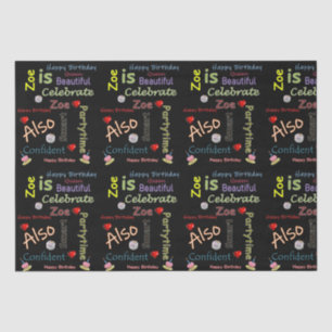 Happy Birthday Tissue Paper Zoe