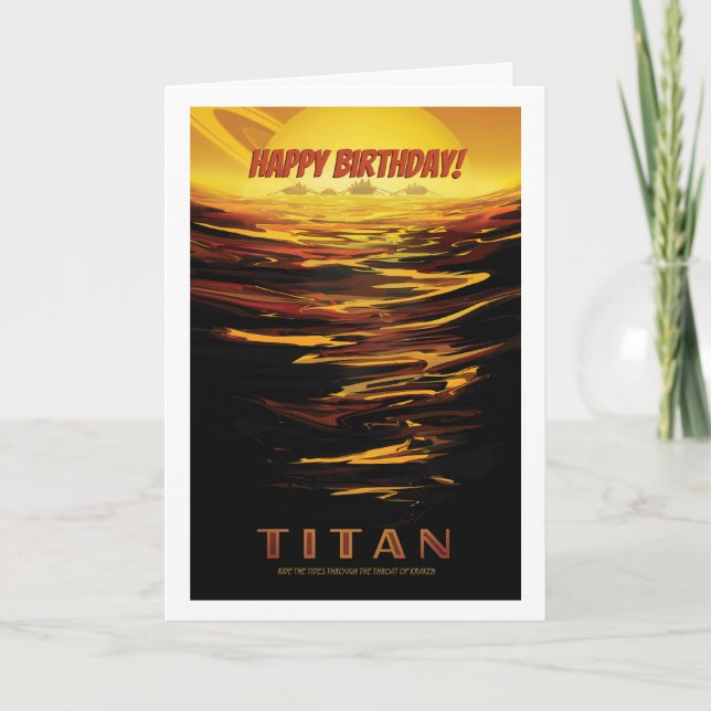 Happy Birthday! Titan Moon of Saturn Card (Front)