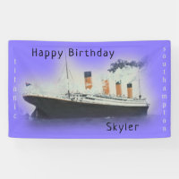 Happy Birthday Titanic Ship Name Purple Twilight