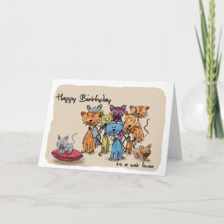 Happy Birthday ...to a cat lover Card