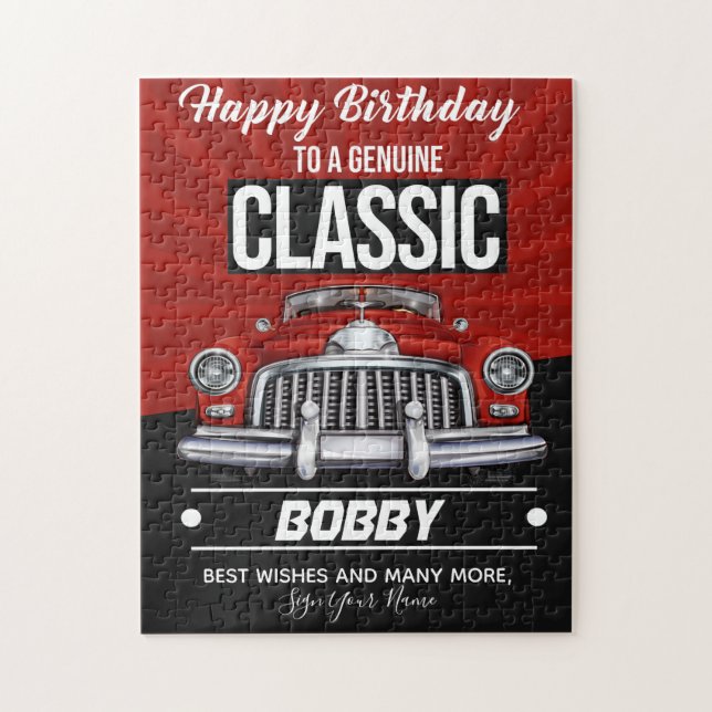 Happy Birthday to a Classic Guy Jigsaw Puzzle (Vertical)