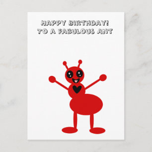 Happy Birthday to a fabulous Ant Postcard