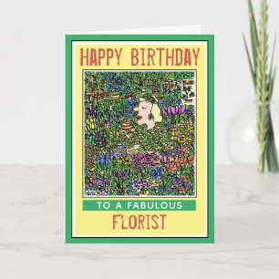 Happy Birthday to a Florist. Florist Birthday Card