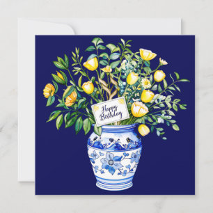 Happy birthday to a friend & bouquet of flowers  holiday card