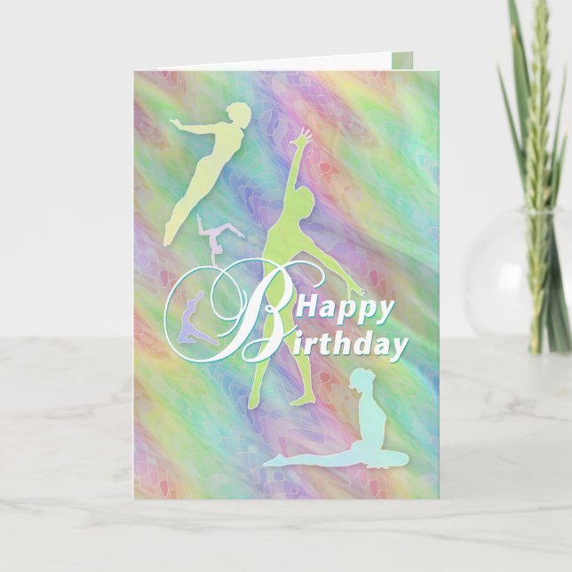 Happy Birthday To a Lovely Gymnasts Card (Front)