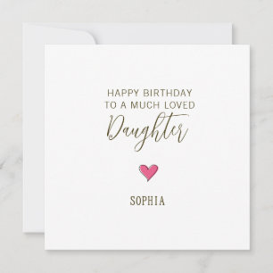 Happy Birthday to a Much Loved Daughter – Custom Holiday Card