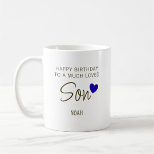 Happy Birthday to a Much Loved Son – Personalised Coffee Mug