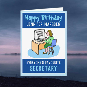 Happy Birthday to a Secretary Card