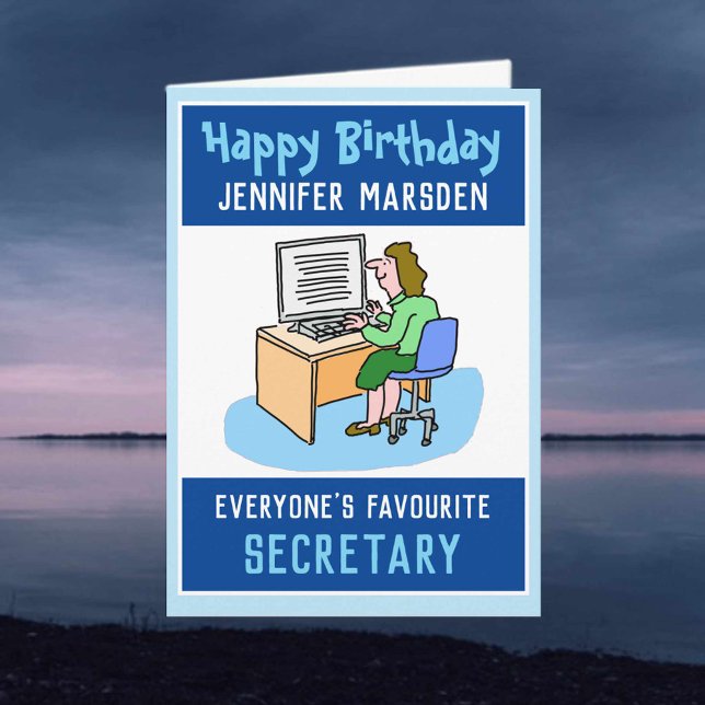 Happy Birthday to a Secretary Card (Creator Uploaded)