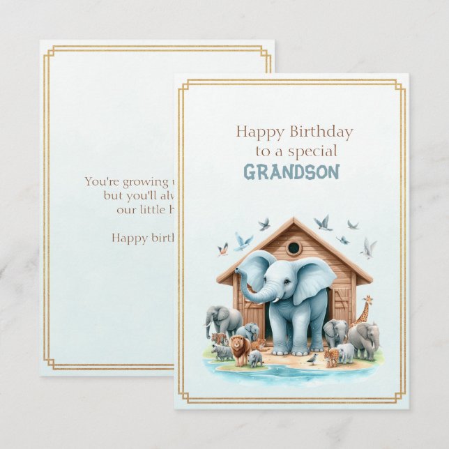 Happy Birthday To a Special Grandson  Card (Front/Back)
