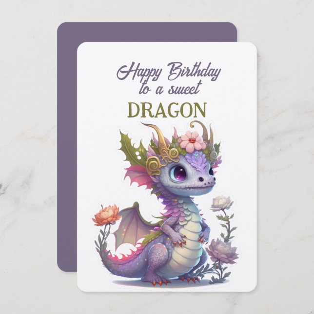 Happy Birthday To A Sweet DRAGON (Front/Back)