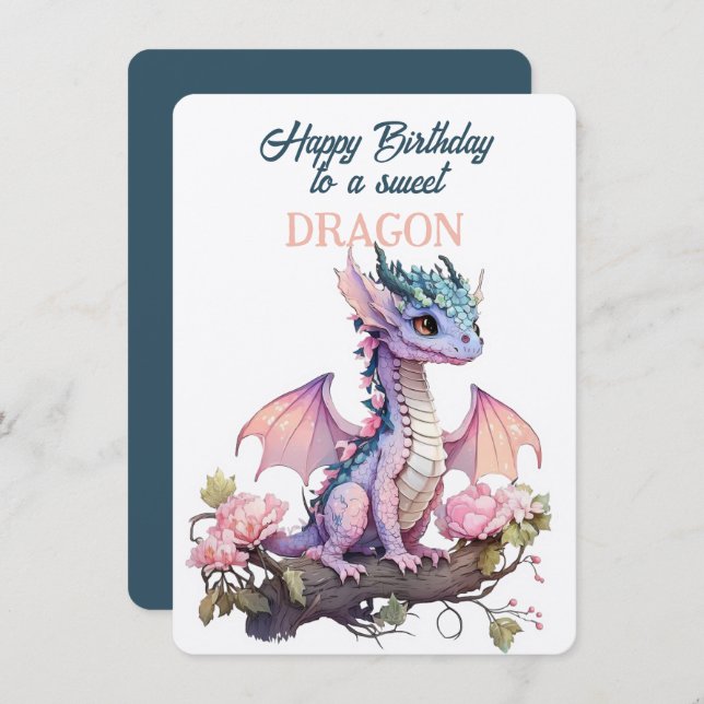 Happy Birthday To A Sweet DRAGON (Front/Back)