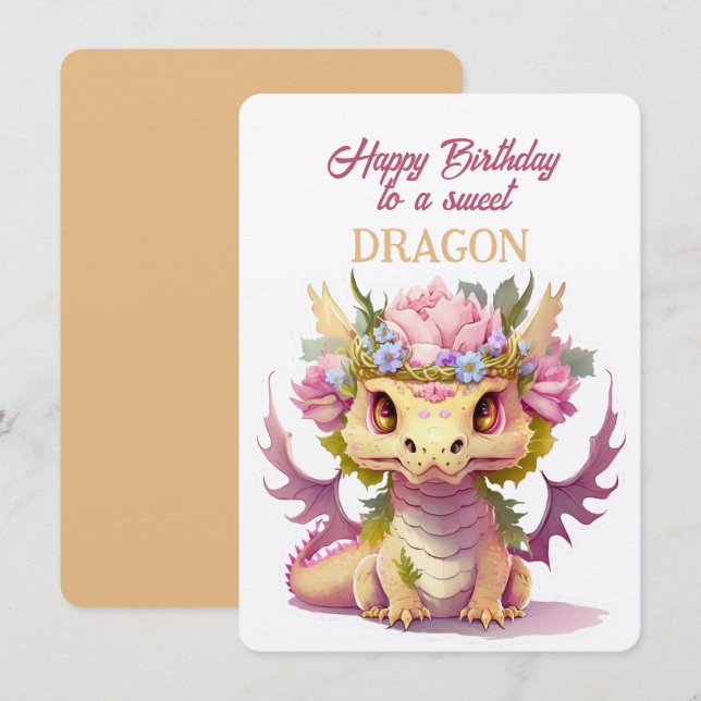 Happy Birthday To A Sweet DRAGON (Front/Back)
