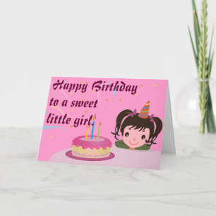Happy Birthday to a sweet little girl. Card