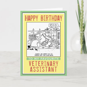 Happy Birthday to a Veterinary Assistant. Card
