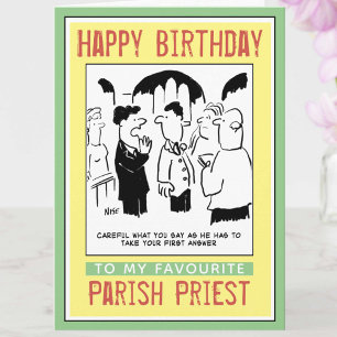 Happy Birthday to a Vicar or Parish Priest. Card