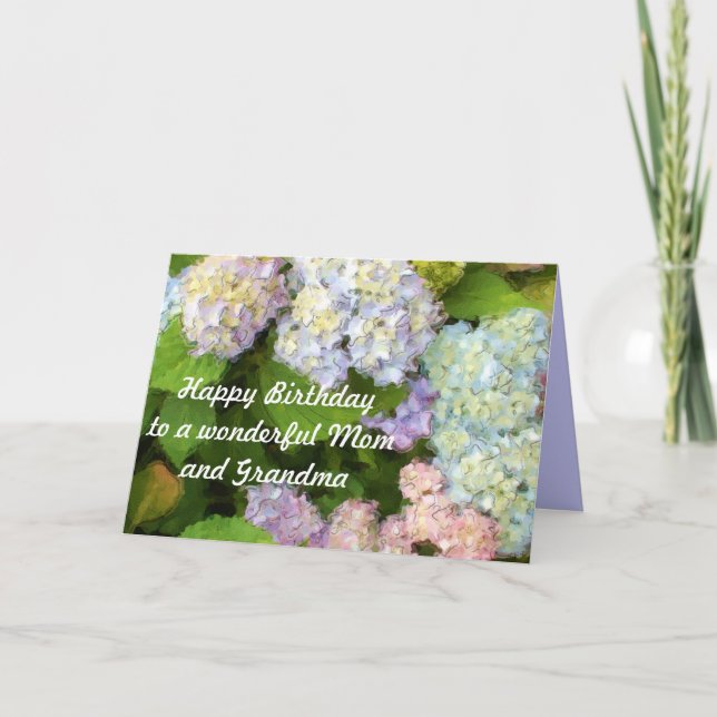 Happy Birthday to a Wonderful Mum and Grandma Card (Front)