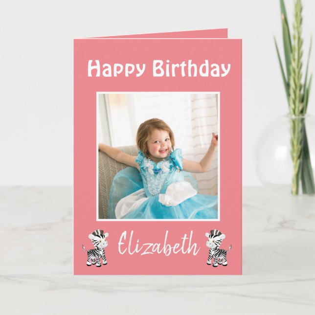 Happy birthday to an amazing daughter photo holiday card (Front)