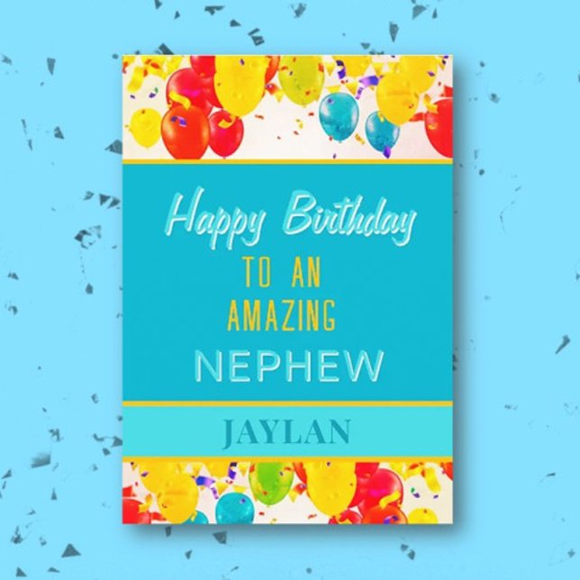 Happy Birthday to an amazing nephew card (Creator Uploaded)