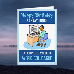 Happy Birthday to an Asian Work Colleague Card