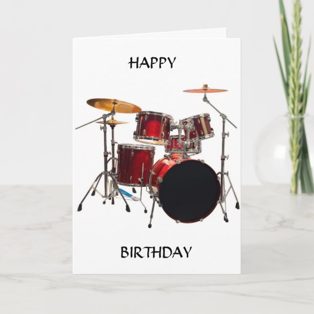 HAPPY BIRTHDAY TO AN AWESOME "DRUMMER" CARD (Front)