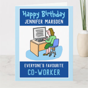 Happy Birthday to an Office Co-Worker Card