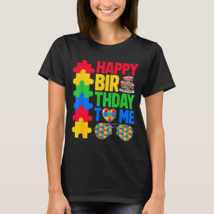 Happy Birthday to Autism Awareness Puzzles T-Shirt
