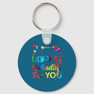 Happy birthday to birthday party for kids adults key ring