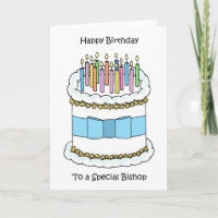 Happy Birthday to Bishop Cake and Candles