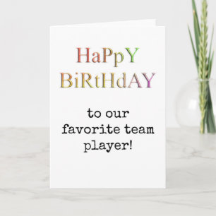Happy Birthday to Coworker Card