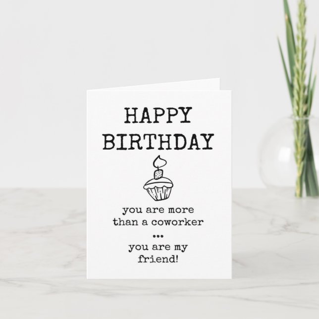 Happy Birthday to Coworker Card (Front)