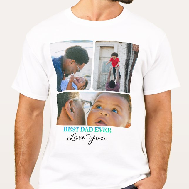Happy Birthday to Dad, Photo Collage gift, T-Shirt (Creator Uploaded)