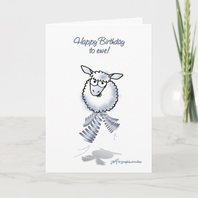 Happy birthday to ewe! card (Front)