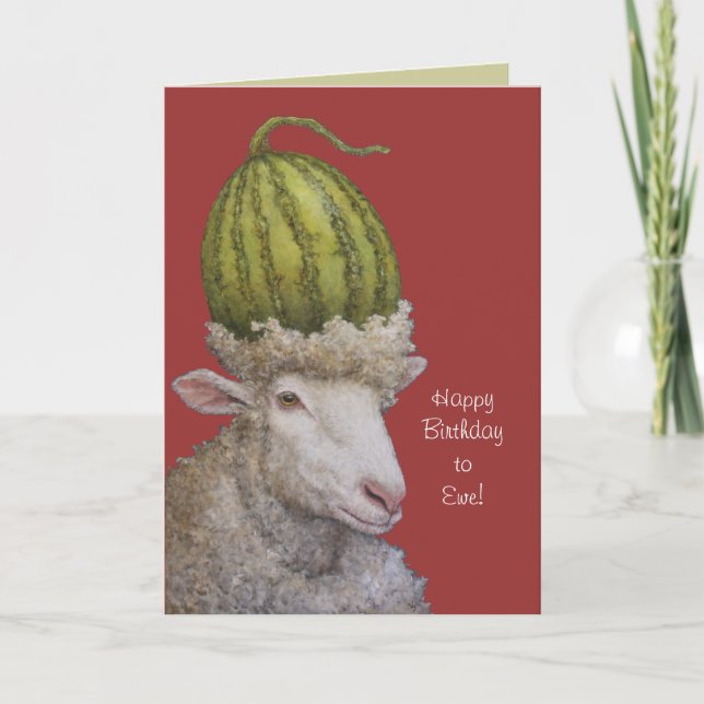 Happy Birthday to Ewe card (Front)