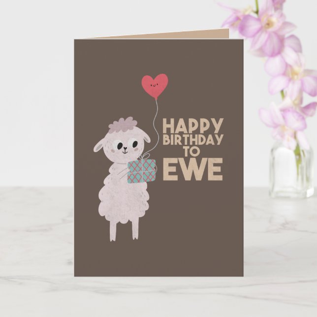 Happy Birthday to Ewe Card (Orchid)