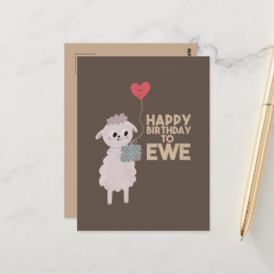 Happy Birthday to Ewe Postcard