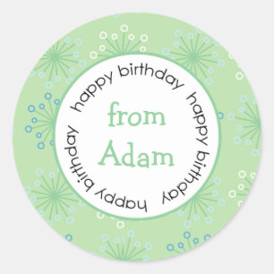 Happy Birthday to/from sticker  (#LABL027)