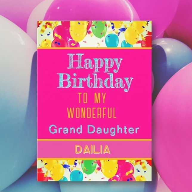 Happy Birthday to Grand daughter card (Creator Uploaded)