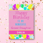 Happy Birthday to Grand daughter card<br><div class="desc">Birthday card for special granddaughter</div>
