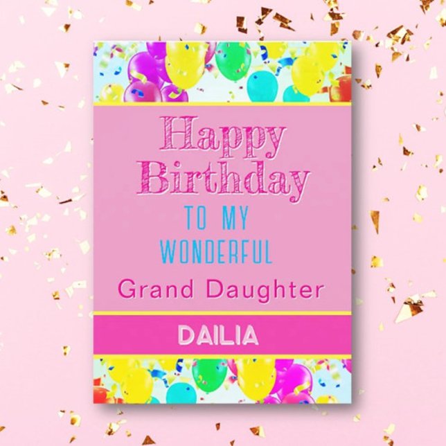 Happy Birthday to Grand daughter card (Creator Uploaded)
