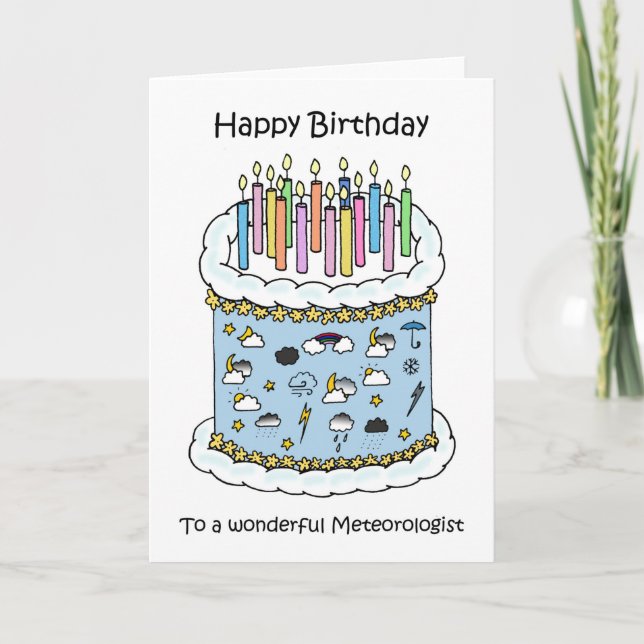 Happy Birthday to Meteorologist Card (Front)