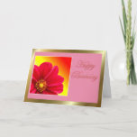 Happy Birthday to mother in law with flowers Card<br><div class="desc">** Matching products in my store ~ Check the Birthday dept. ** Text inside is changeable by you Many more designs in my store. Contact me to have a custom design made just for you! http://www.zazzle.com/goldenjackal</div>